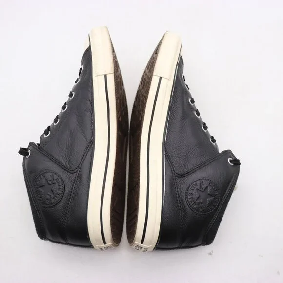 Converse High Street Mid Men's Size 13 Black Leather Casual Athletic Sneakers - Picture 6 of 9